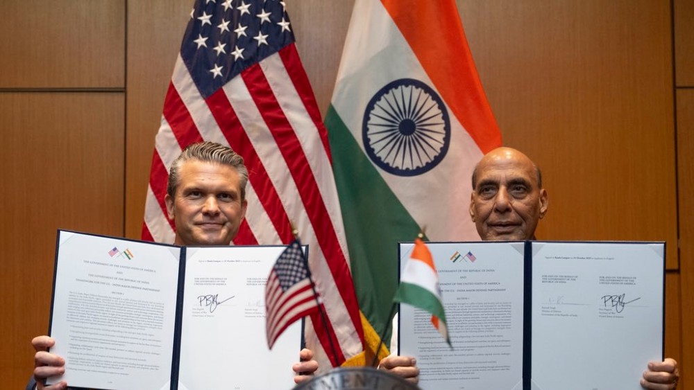 US, India sign 10-year defense partnership framework
